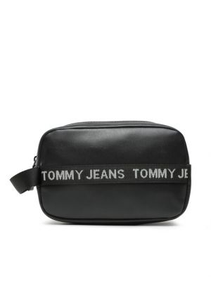 Mallette de maquillage en cuir Tommy Jeans noir