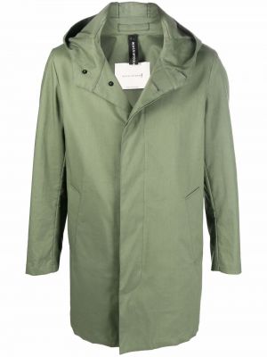 Krótki płaszcz z kapturem Mackintosh zielony