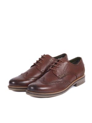 Кожаные туфли на шнуровке Barbour коричневые