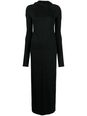 Dlouhé šaty s kapucňou Post Archive Faction čierna