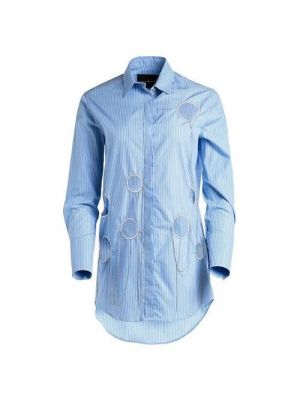 Рубашка JOHN RICHMOND, повседневный стиль, длинный рукав, 40 синий