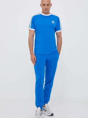 Koszulka bawełniana Adidas Originals niebieska