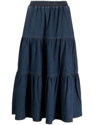 Džínsová sukňa Tout A Coup modrá