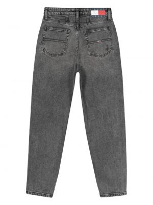 Kõrge vöökohaga kitsa lõikega teksapüksid Tommy Jeans hall