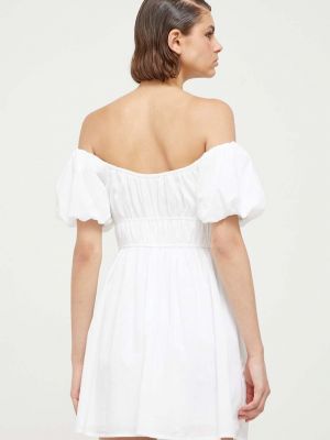 Bavlněné mini šaty Hollister Co. bílé