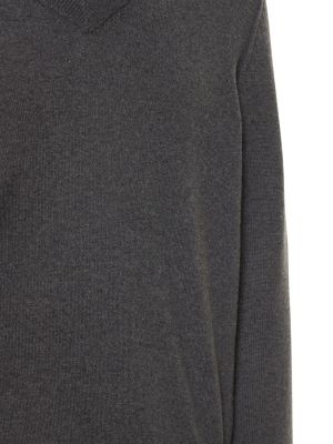 Kašmírový sveter s výstrihom do v Maison Margiela sivá