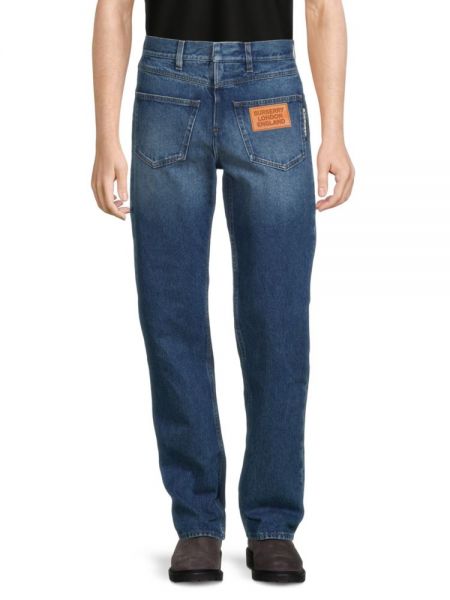 Прямые джинсы с высокой талией Burberry