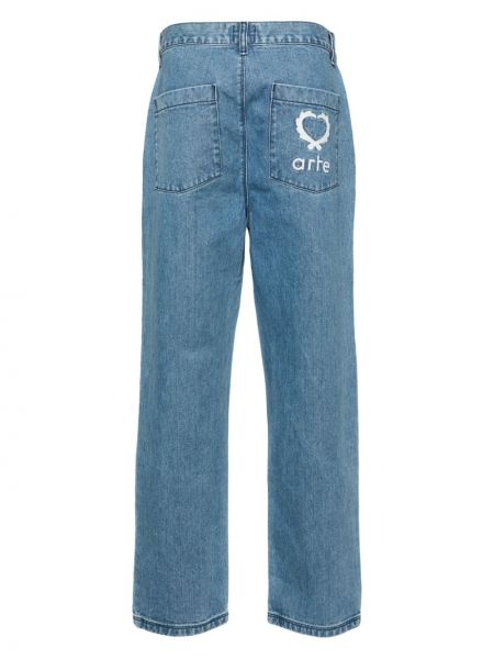 Herzmuster bootcut jeans ausgestellt Arte blau