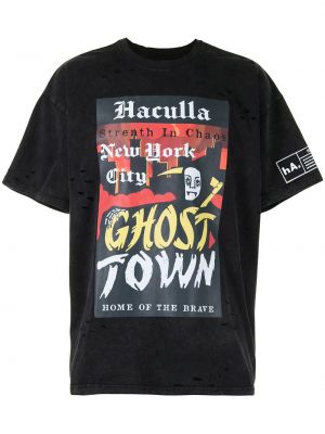 Koszula z nadrukiem Haculla czarna