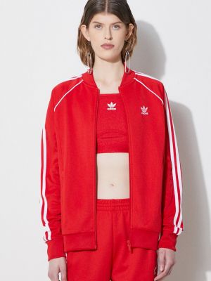 Mikina s aplikacemi Adidas Originals červená