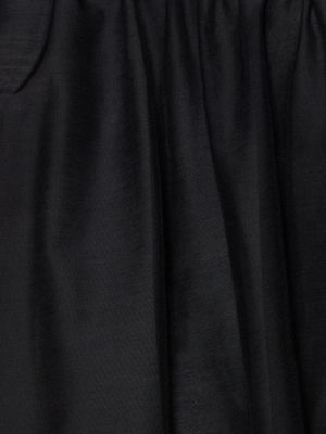 Vestito lungo di seta di cotone Matteau nero