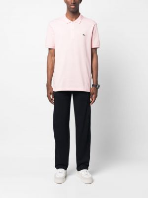 Slim fit polo krekls Lacoste rozā