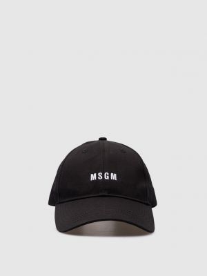Черная кепка с вышивкой Msgm