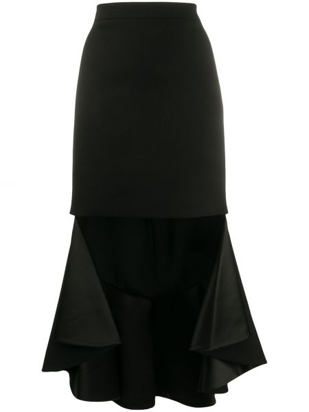 Falda con volantes Givenchy negro