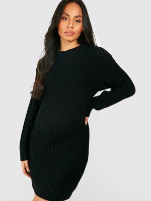 Платье-свитер Boohoo черное