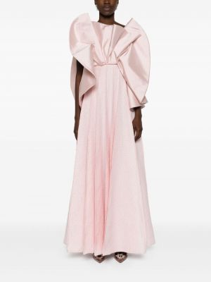Plisované večerní šaty Gaby Charbachy růžové