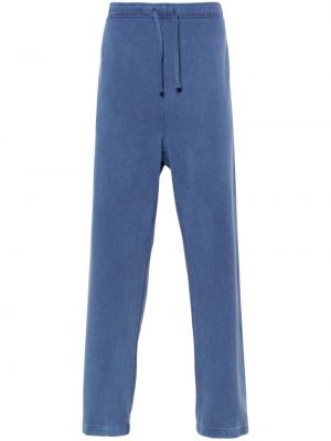 Pantaloni sport cu broderie din bumbac cu croială lejeră Polo Ralph Lauren albastru