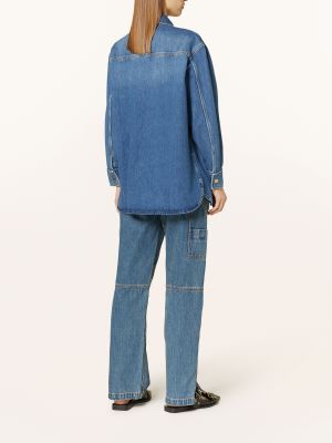 Koszula jeansowa oversize Allsaints niebieska