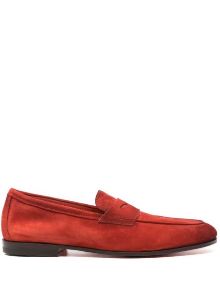Seemisnahksed loafer-kingad Santoni punane