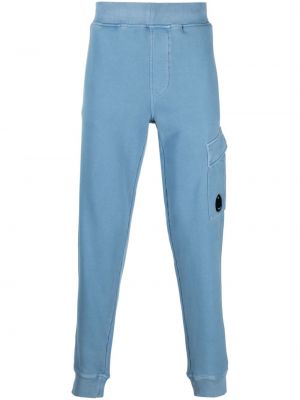 Памучни спортни панталони C.p. Company синьо