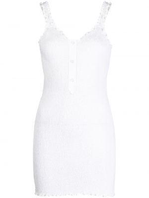 Bavlnené mini šaty Alexander Wang biela