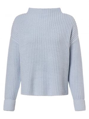 Dzianinowy sweter bawełniany Selected Femme niebieski