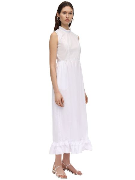 Памучна рокля Batsheva бяло