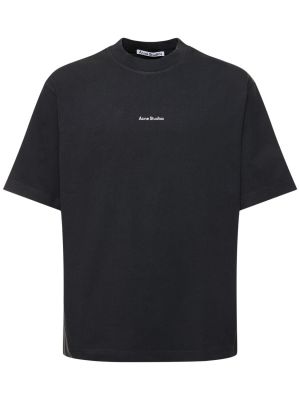 Camiseta de algodón Acne Studios negro