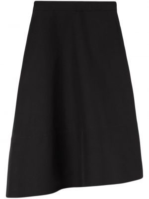 Asimetrična midi suknja Jil Sander crna