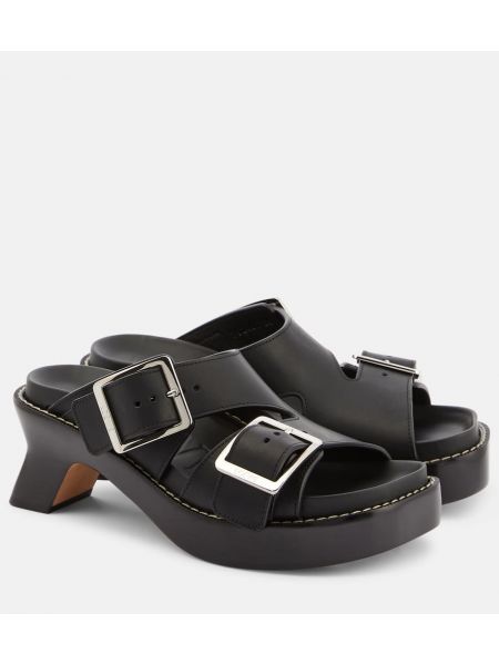 Sandali di pelle Loewe nero