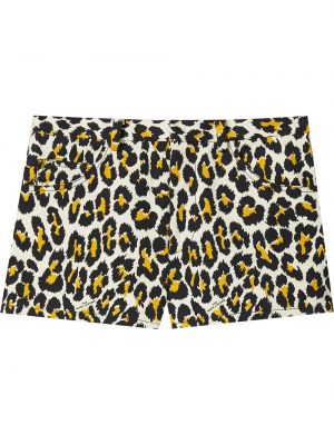 Pantalones cortos con estampado leopardo Marc Jacobs negro