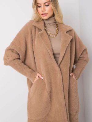Palton din lână alpaca cu buzunare Fashionhunters