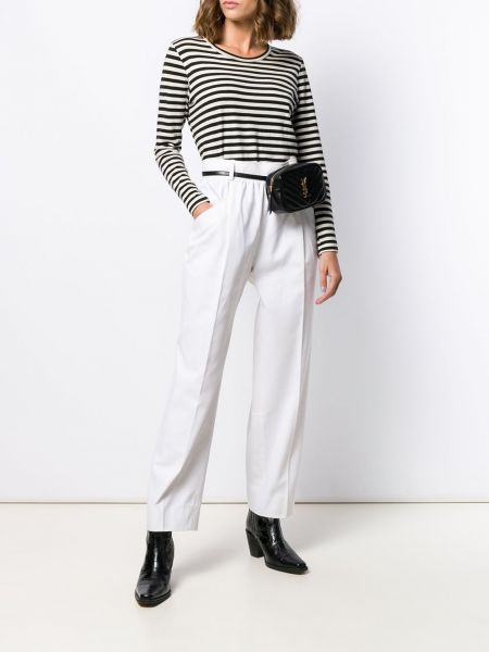 Pantalones rectos Yves Saint Laurent Pre-owned blanco
