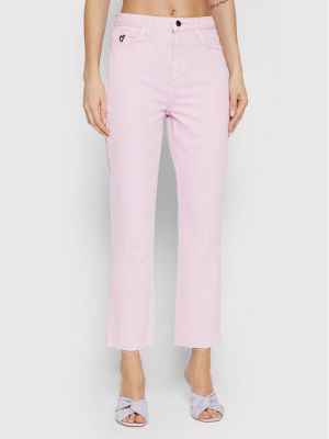 Ravne hlače Desigual vijolična