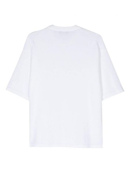 Strick t-shirt aus baumwoll Roberto Collina weiß
