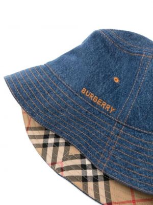 Tikitud müts Burberry sinine