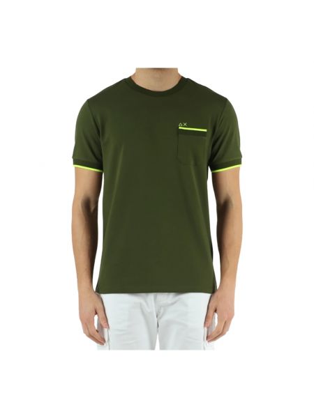 Camiseta a rayas Sun68 verde
