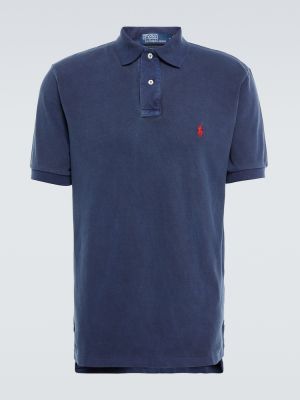 Bombažna polo majica Polo Ralph Lauren modra