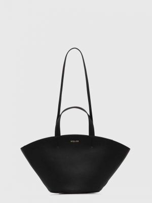 Шкіряна сумка шопер Patrizia Pepe чорна