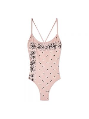 Einteiliger badeanzug mit print mit paisleymuster Palm Angels pink