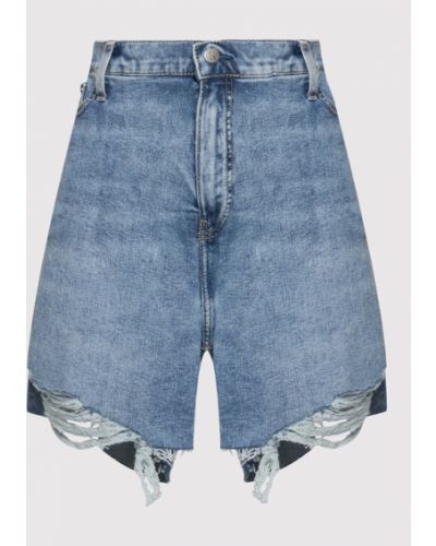 Calvin Klein Jeans Plus Farmer rövidnadrág J20J218809 Sötétkék Mom Fit