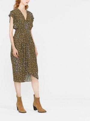 Midi šaty s potiskem s abstraktním vzorem Isabel Marant Etoile