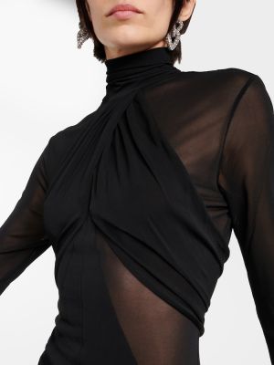 Прозрачна макси рокля Isabel Marant черно