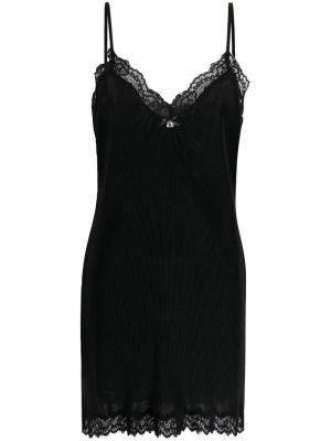 Čipkované mini šaty Alexander Wang čierna