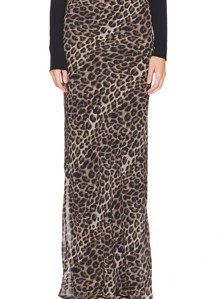 Leopar maxi etek Lovers And Friends kahverengi