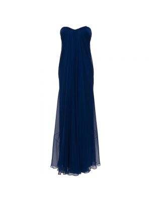 Sukienka długa Alexander Mcqueen niebieska