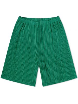 Плиссированные шорты Pleats Please Issey Miyake зеленые