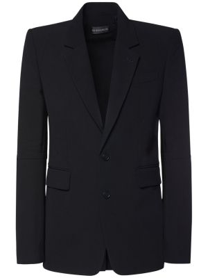 Volnena jakna iz viskoze Ann Demeulemeester črna