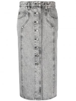 Spódnica jeansowa Marant Etoile szara