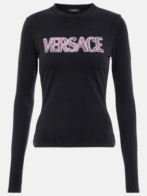 Hosszú ujjú casual pamut póló Versace